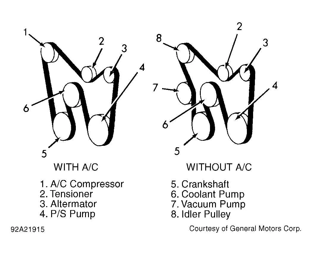 2016 silverado serpentine belt diagram