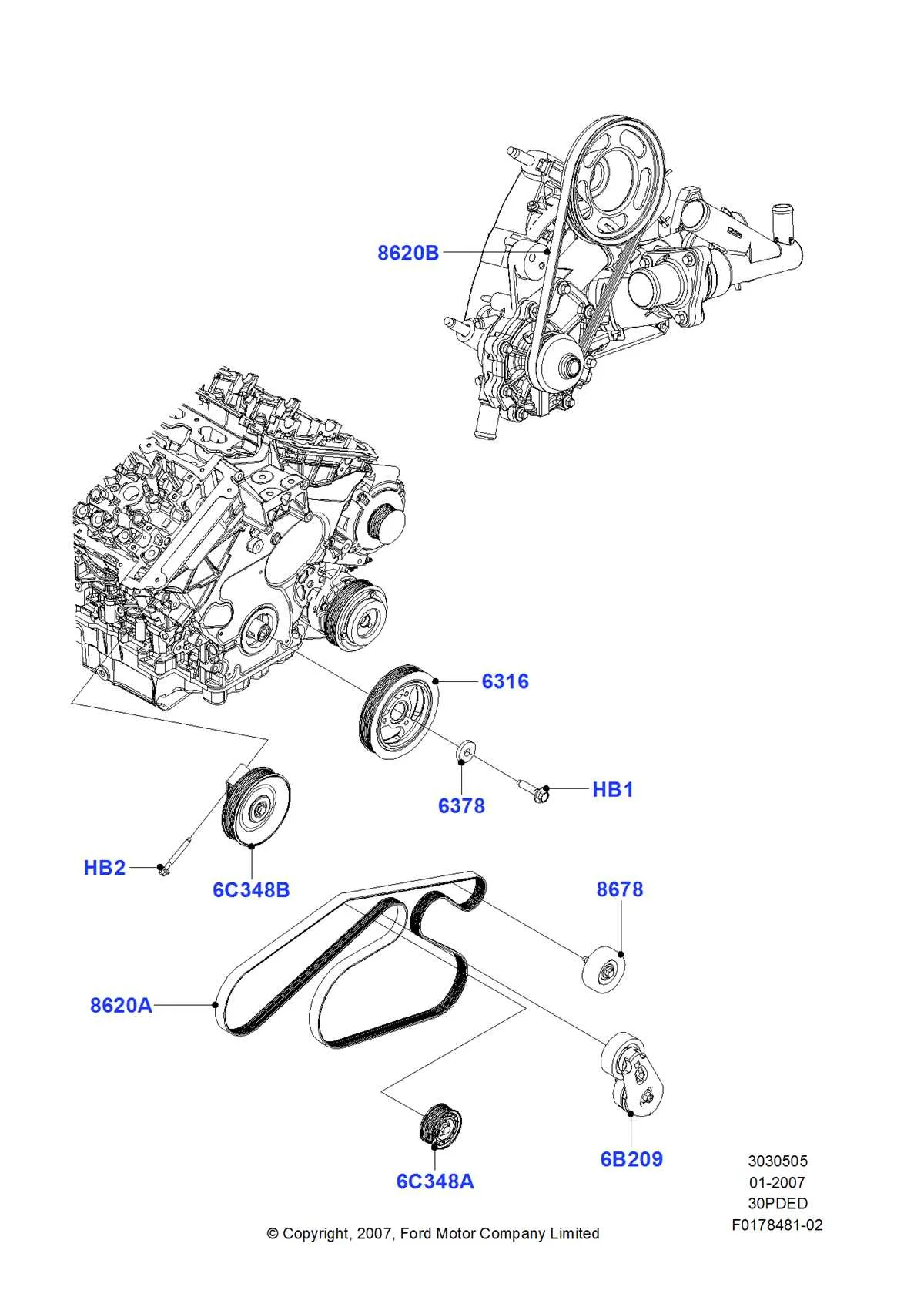 2017 ford escape belt diagram