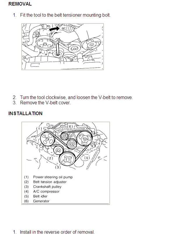 2017 subaru outback serpentine belt diagram