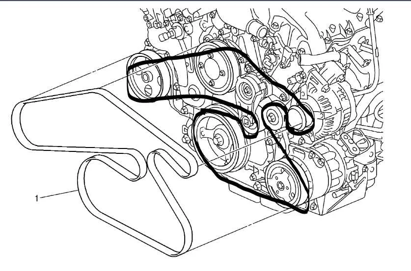 2021 chevy silverado serpentine belt diagram
