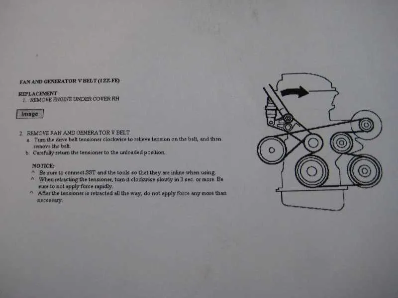 2az fe drive belt diagram