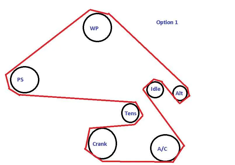 3.8 serpentine belt diagram