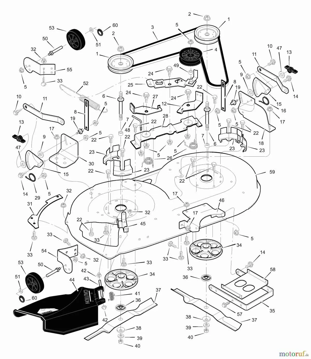 42 inch murray 42 deck belt diagram