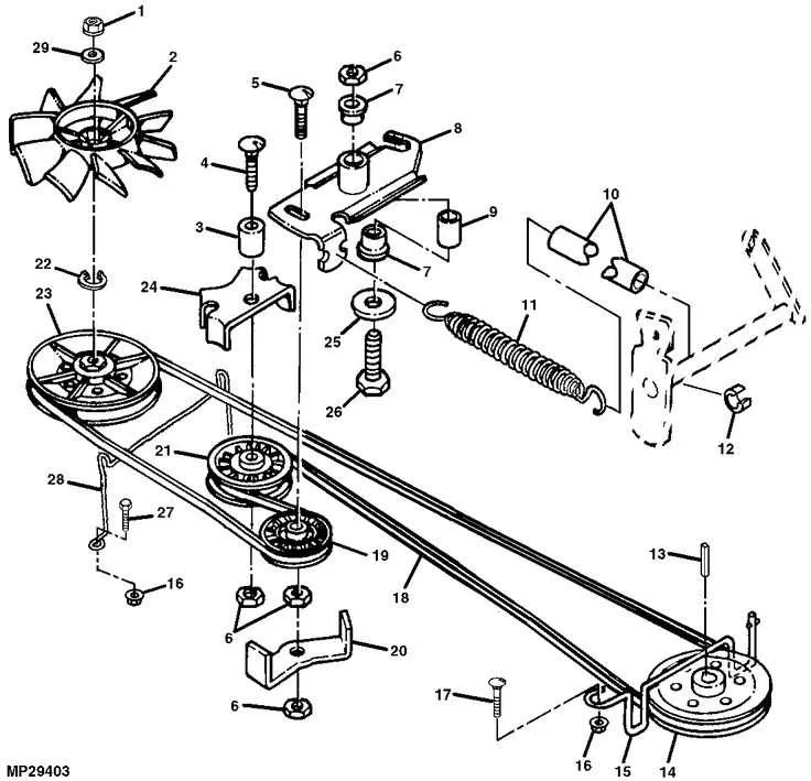 42 inch murray 42 deck belt diagram
