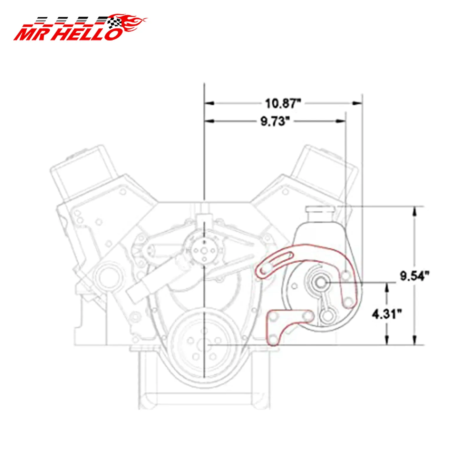 5.7 chevy 350 belt diagram