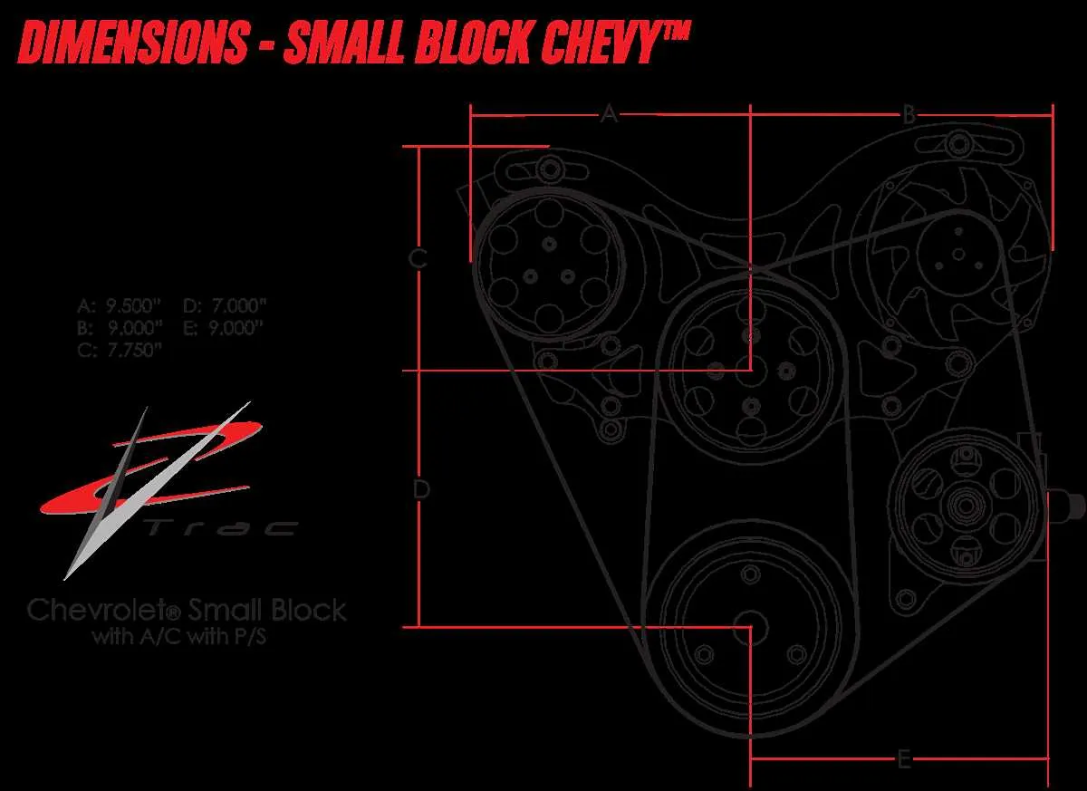 5.7 chevy 350 belt diagram without ac