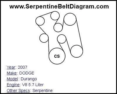 5.7 hemi serpentine belt diagram