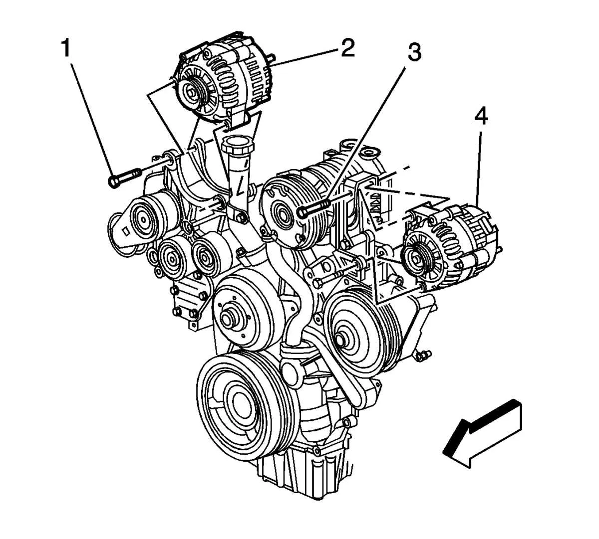 6.6 duramax belt diagram dual alternator