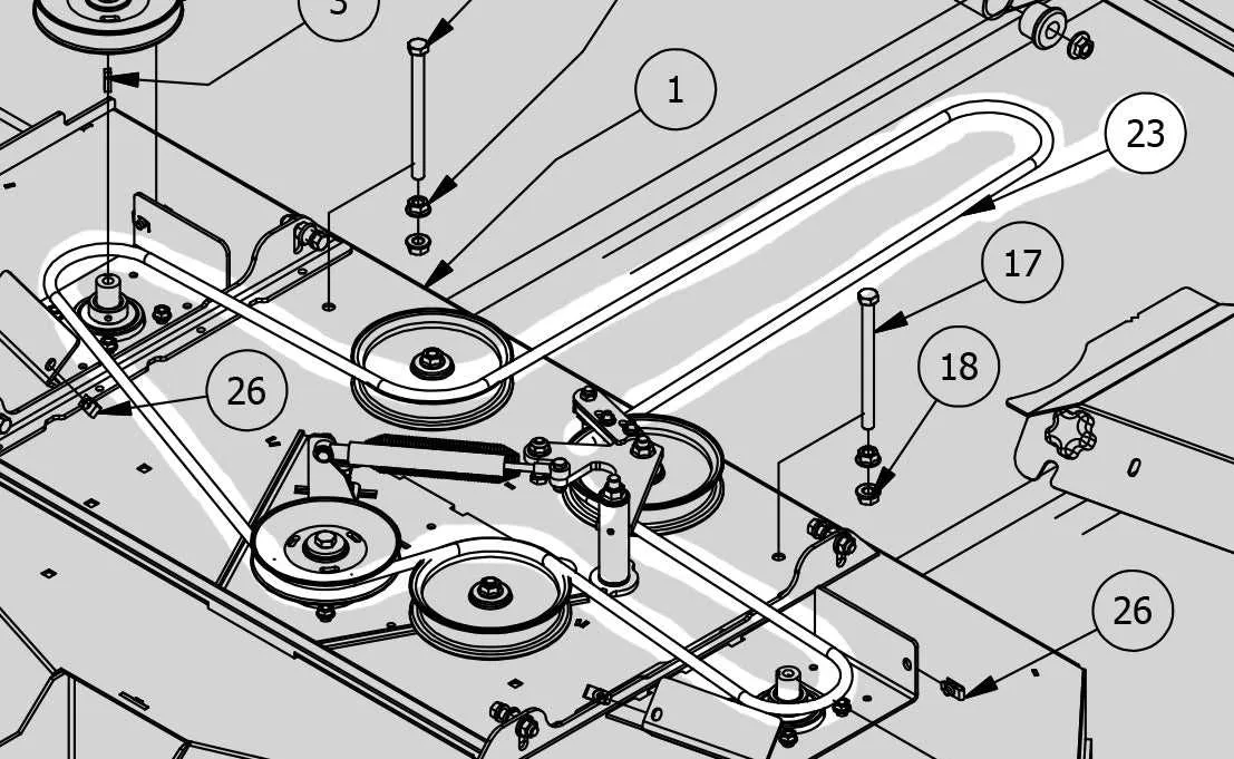 61 inch ferris belt diagram