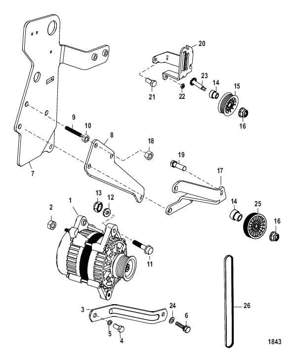 7.4 mercruiser belt diagram