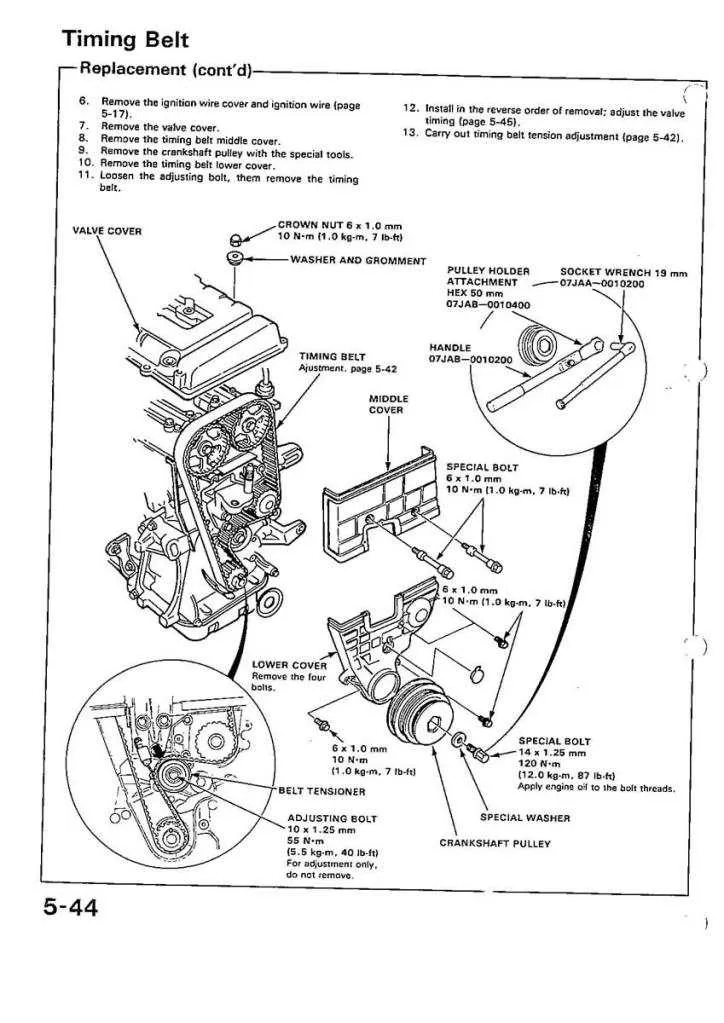 b16 timing belt diagram