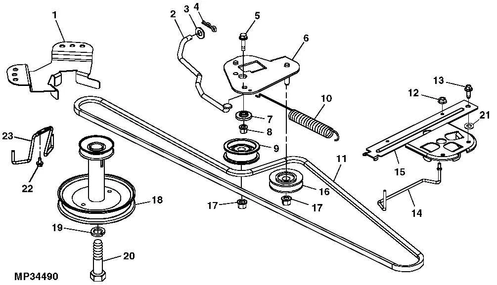 belt diagram for john deere 110