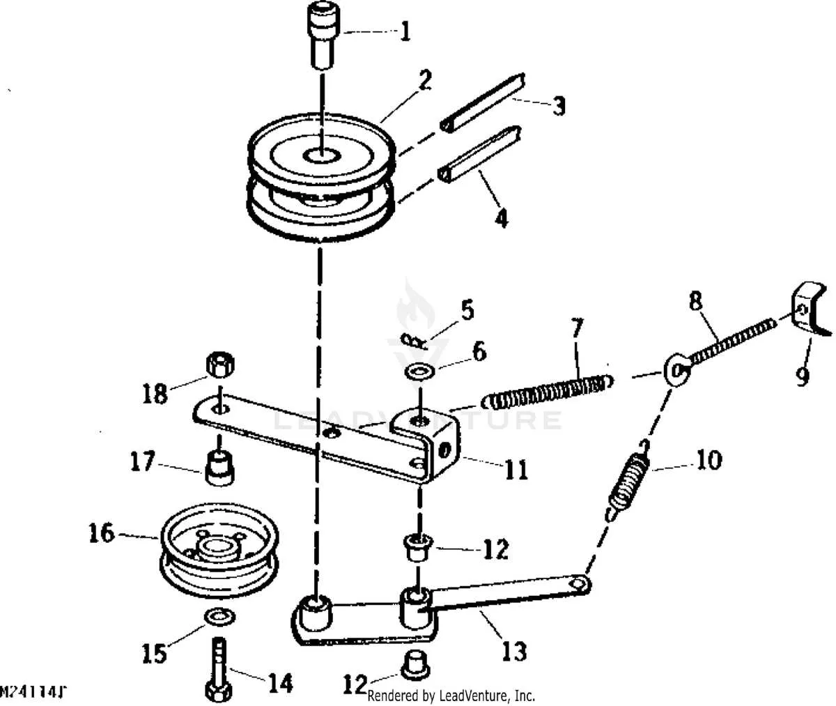 belt diagram for john deere l111