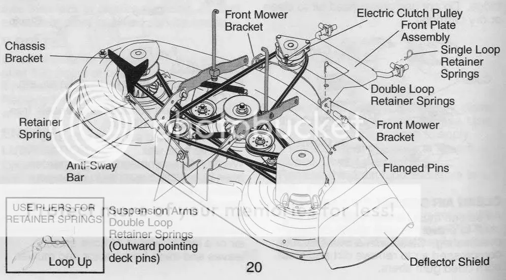 craftsman 54 in mower deck belt diagram