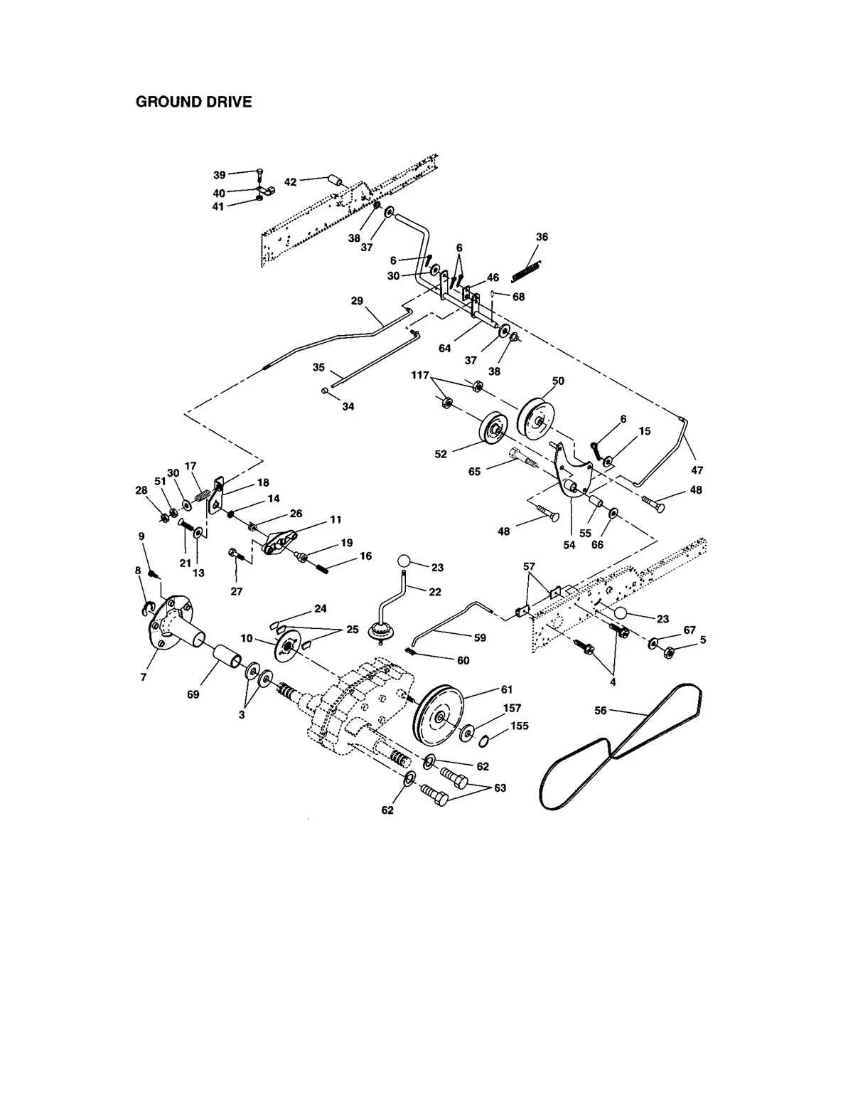 craftsman t1200 drive belt diagram