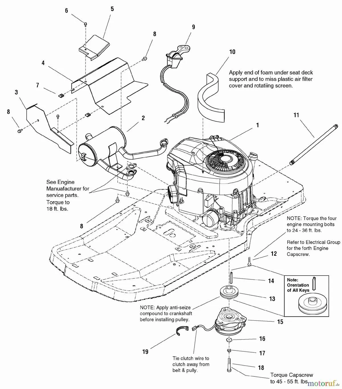 craftsman zt7000 belt diagram