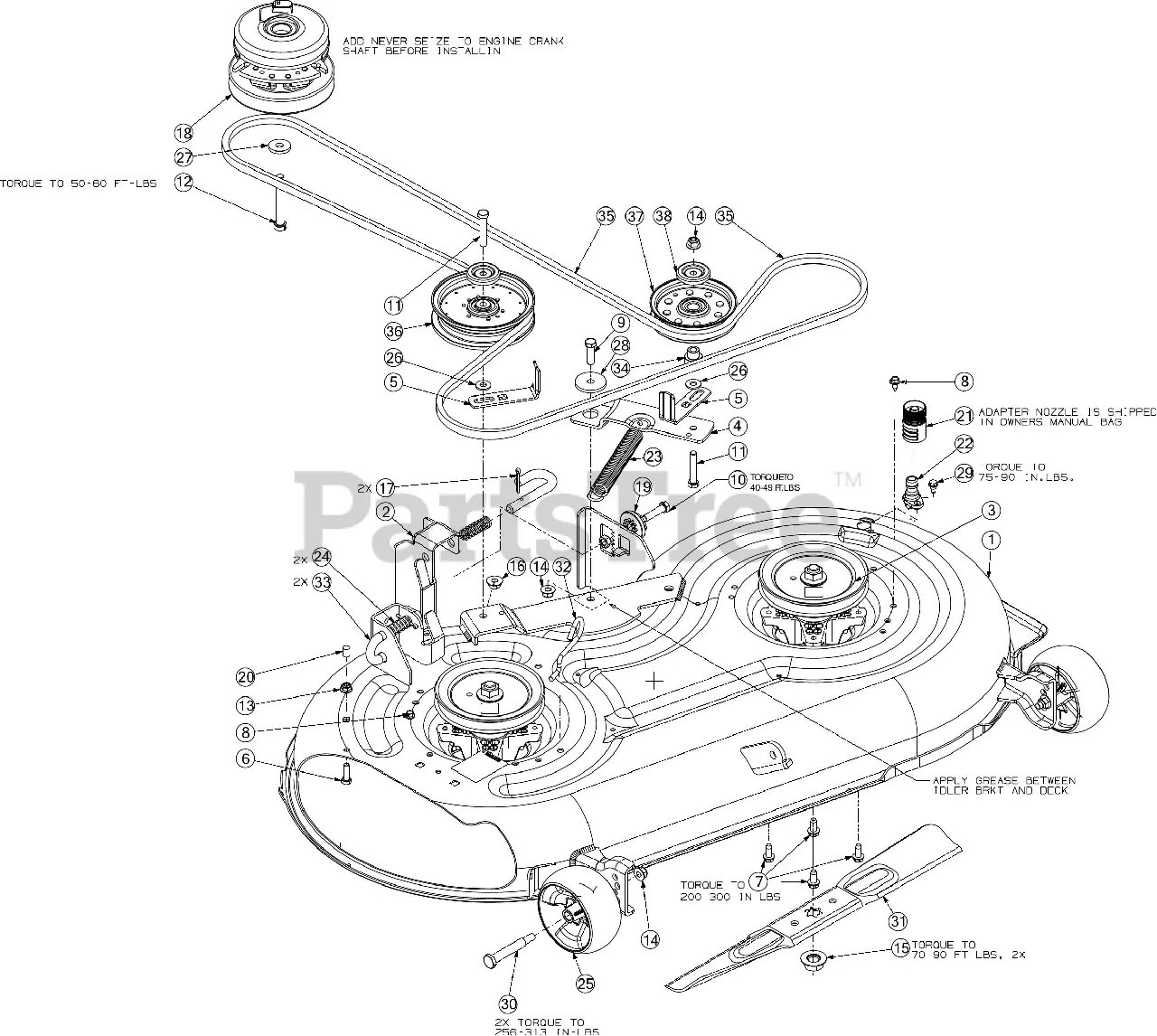 craftsman zts 7000 belt diagram