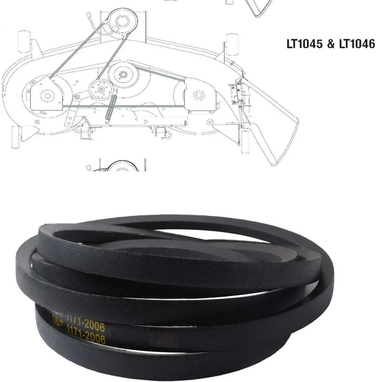 cub cadet 1046 drive belt diagram