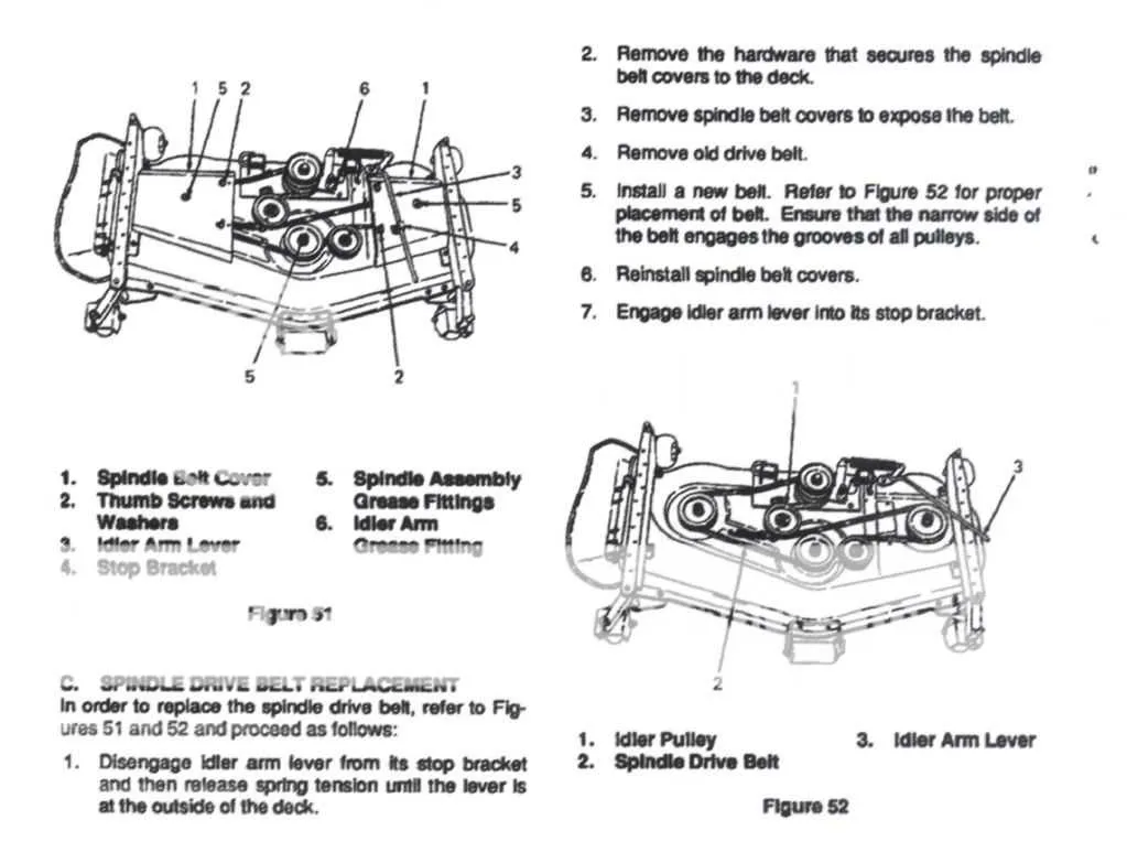 cub cadet 48 inch deck belt diagram