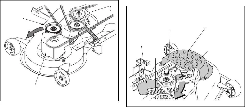 cub cadet lt1050 deck belt diagram