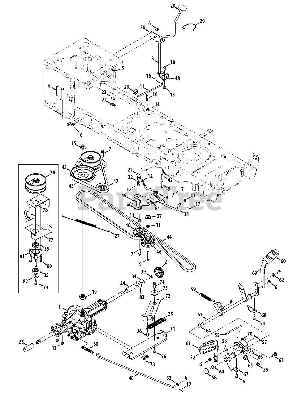 cub cadet ltx 1040 transmission drive belt diagram