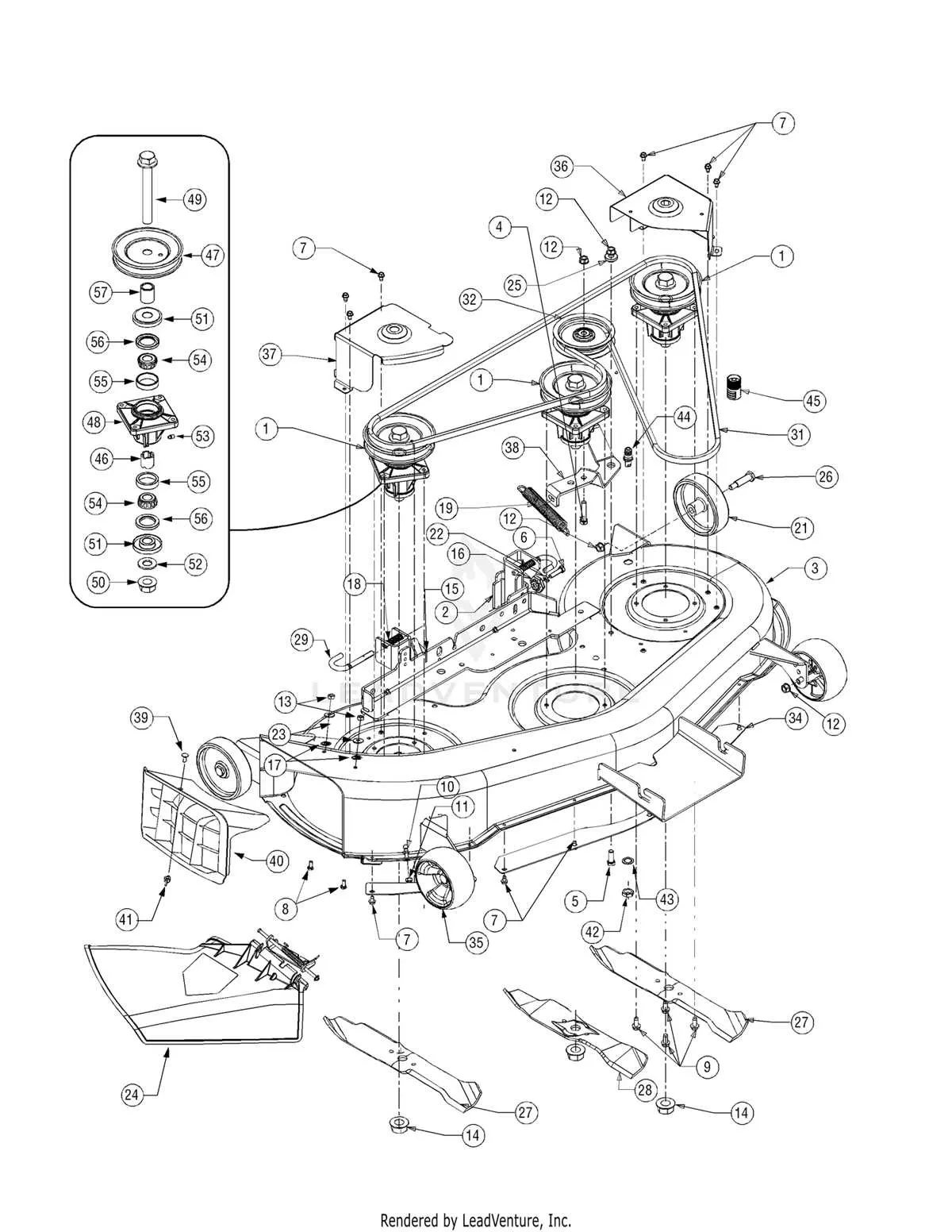 cub cadet ltx 1045 deck belt diagram