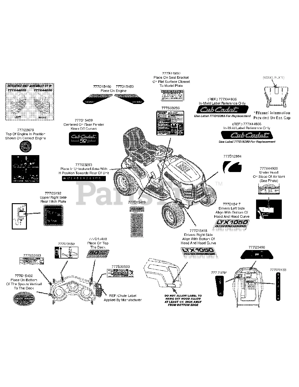 cub cadet ltx 1050 deck belt diagram