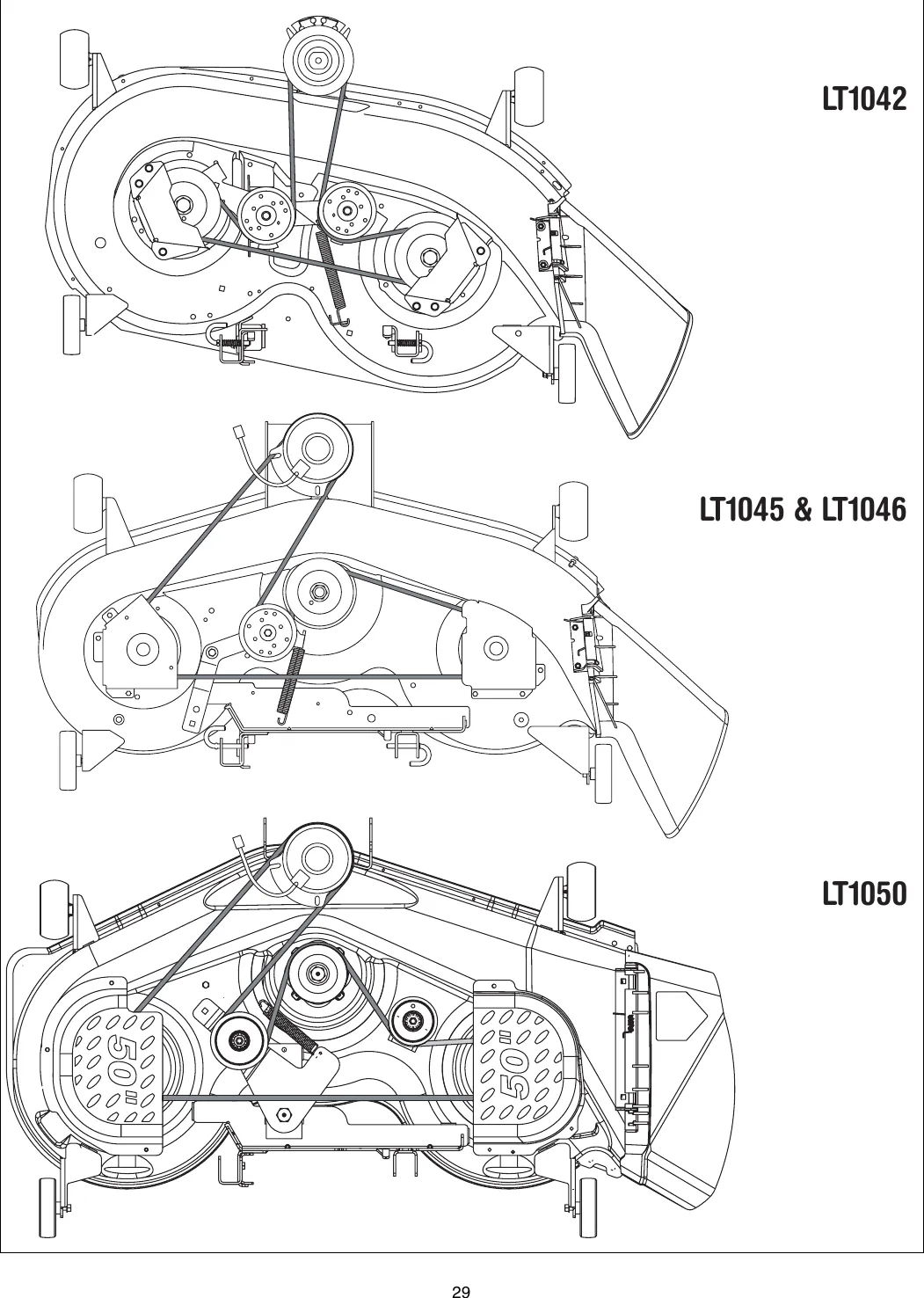 cub cadet xt1 lt42 belt diagram