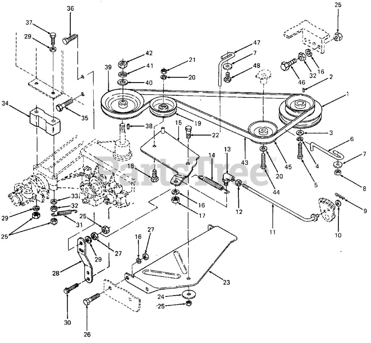 cub cadet xt2 drive belt diagram