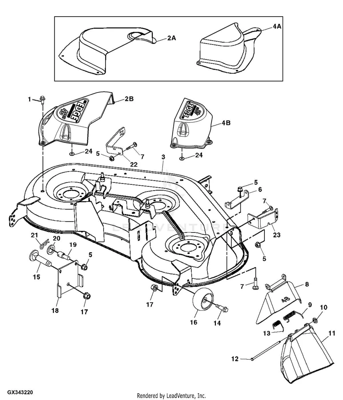 deck belt diagram for john deere l120