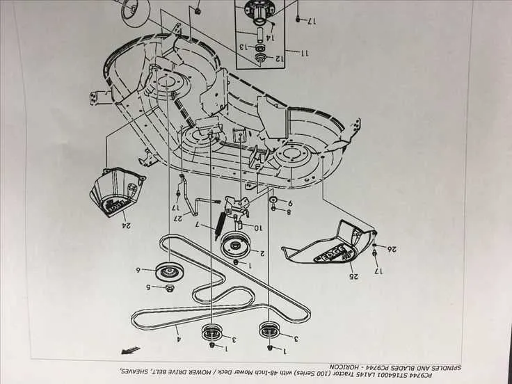 deck belt diagram for john deere la145