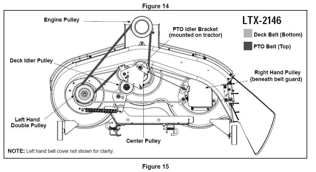 deck belt diagram troy bilt 42 inch