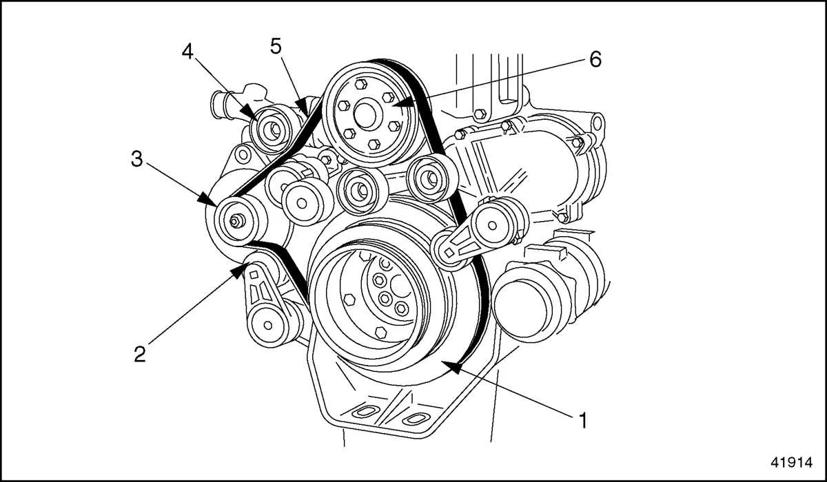 detroit 60 series alternator belt diagram