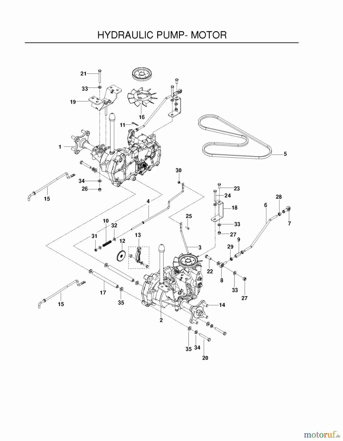 drive belt diagram for husqvarna rz5424