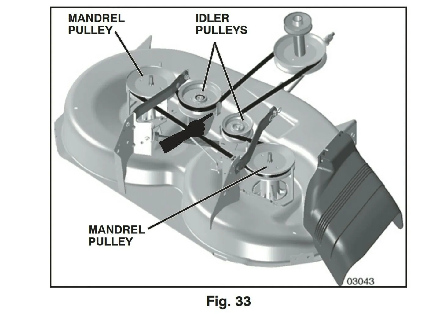 drive belt diagram for poulan pro