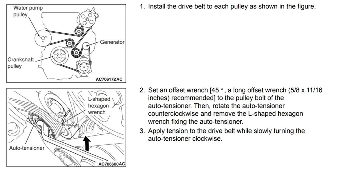 evo x serpentine belt diagram
