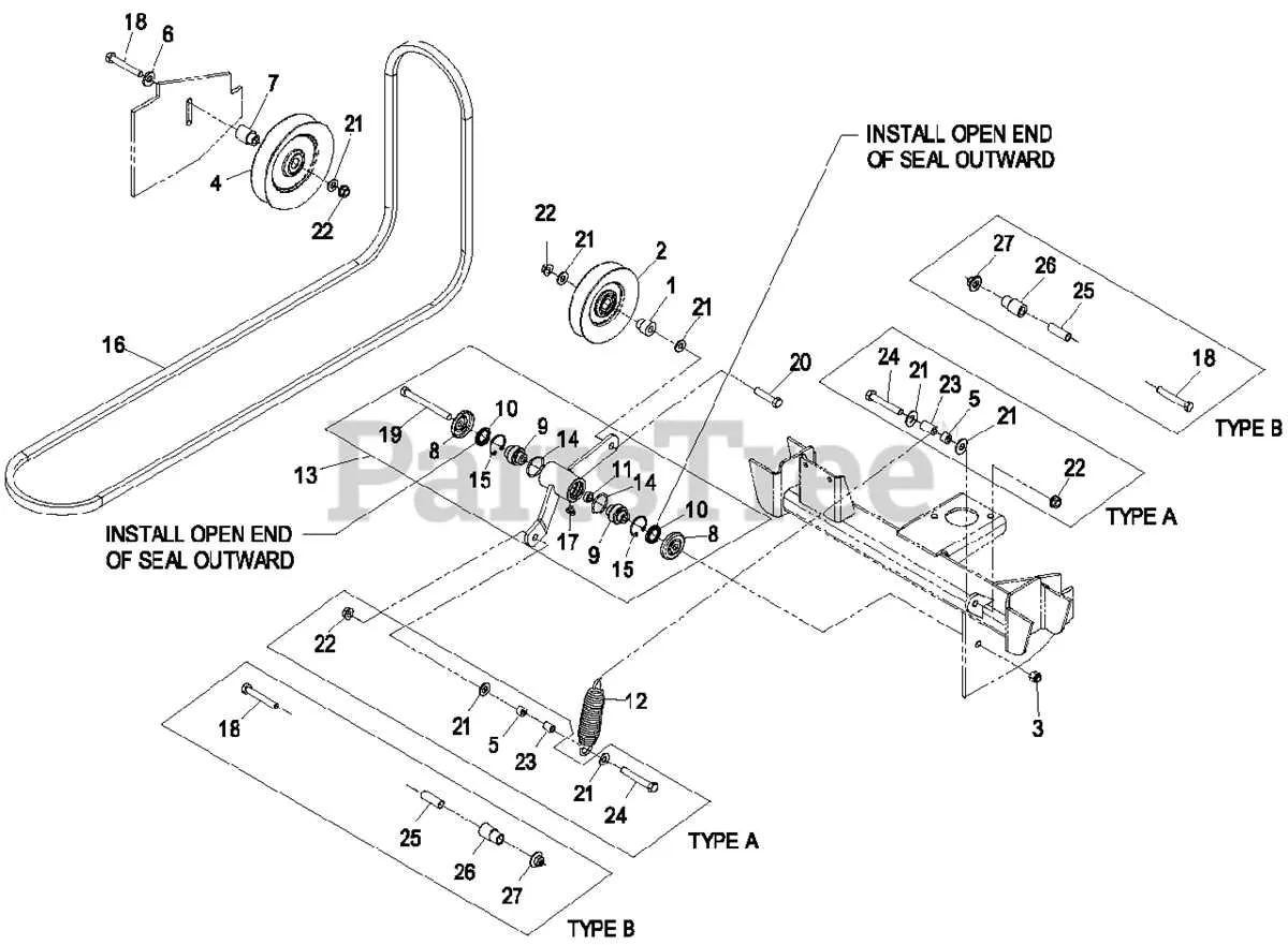exmark deck belt diagram