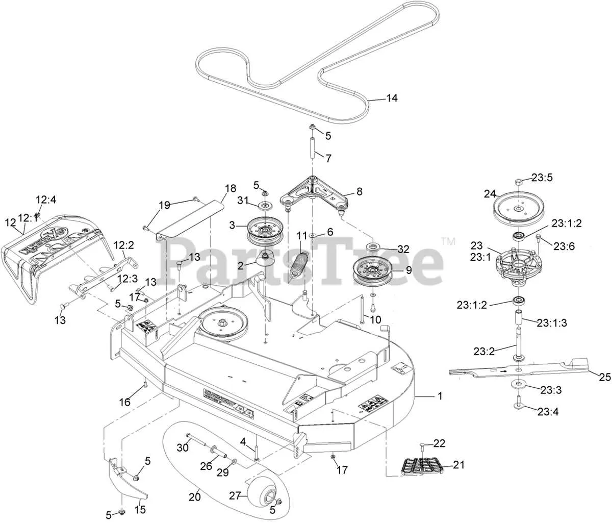 exmark radius belt diagram