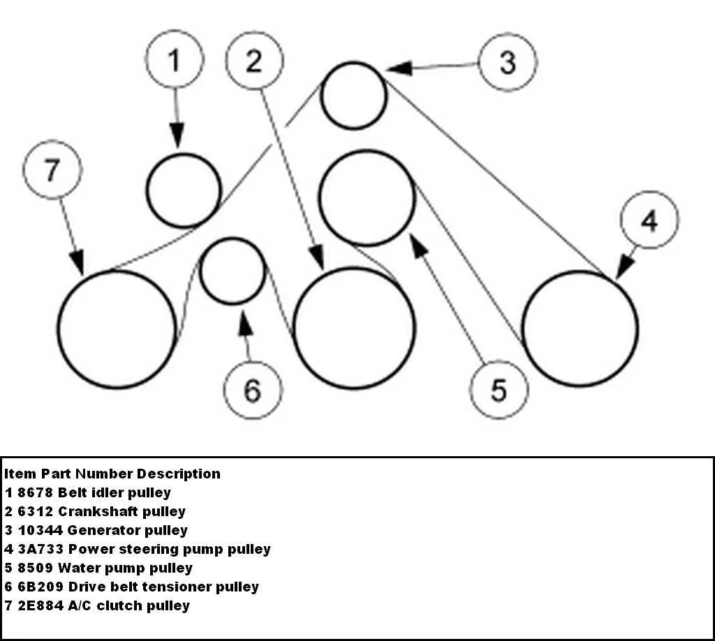 ford 4.6 belt diagram