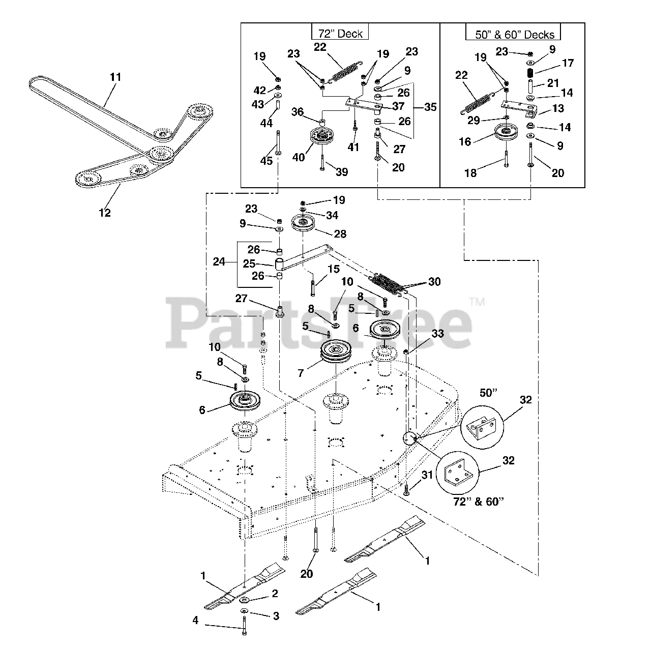 gravely zt 50 belt diagram