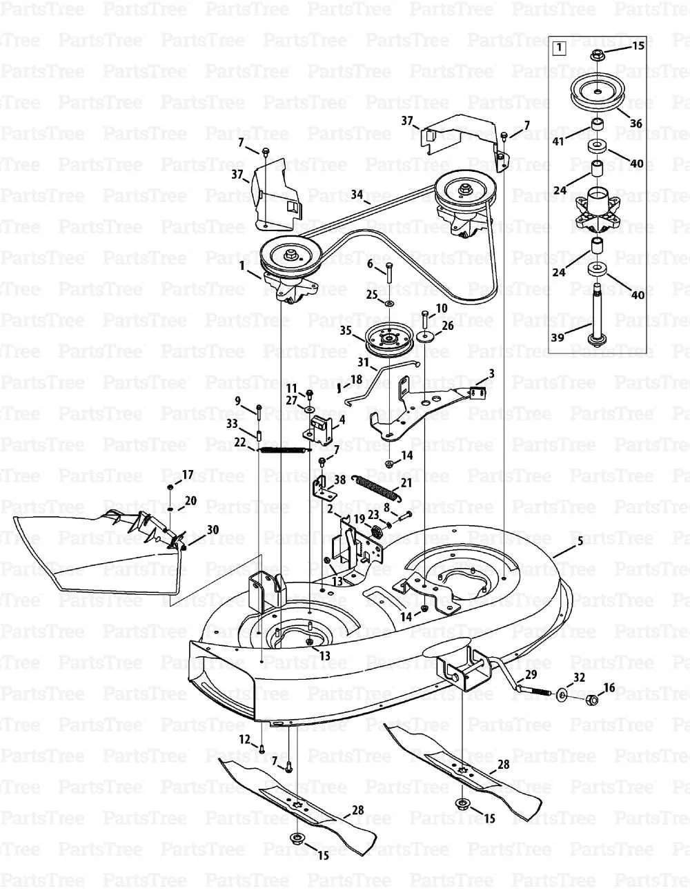 huskee riding mower drive belt diagram
