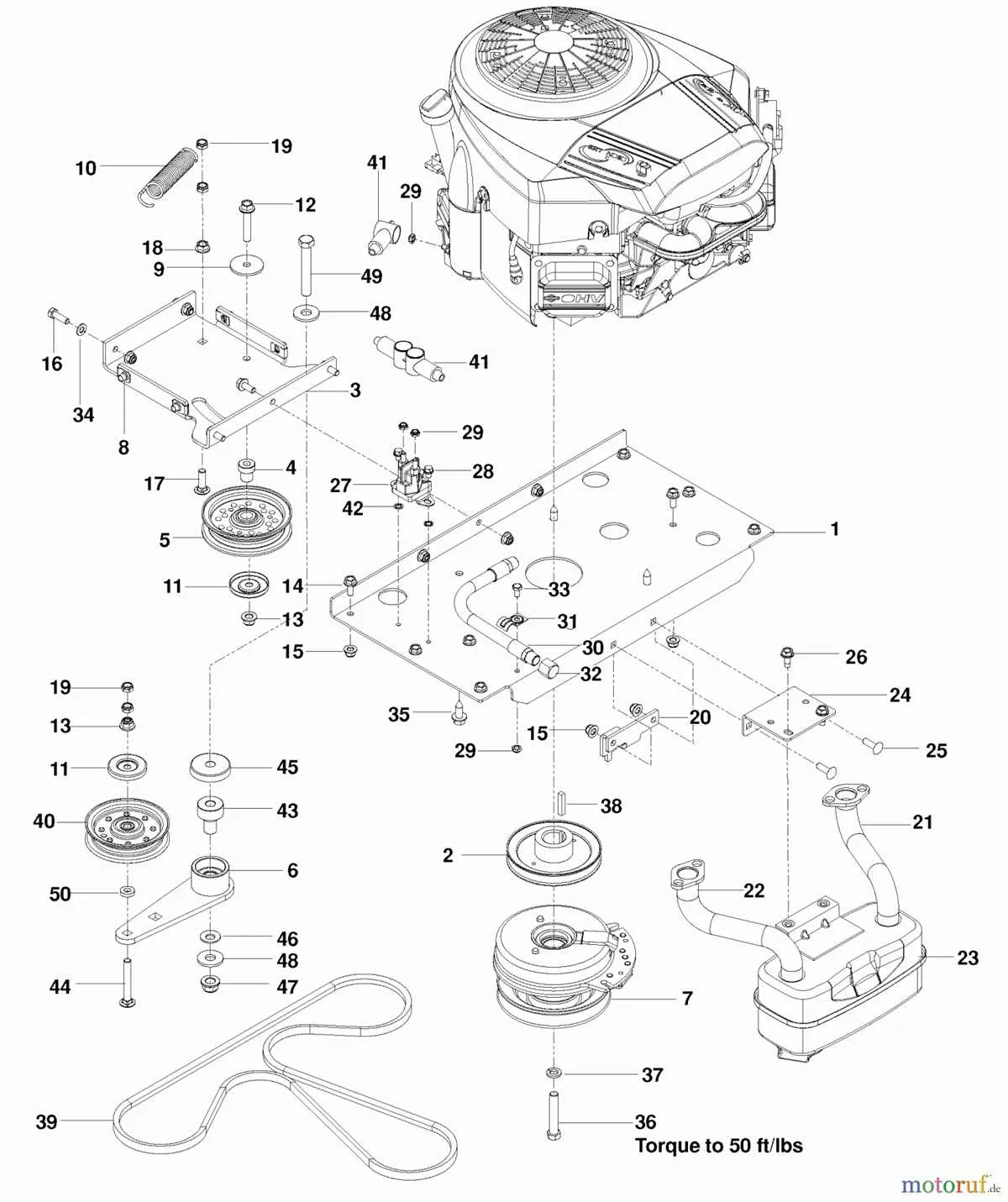 husqvarna mz61 drive belt diagram