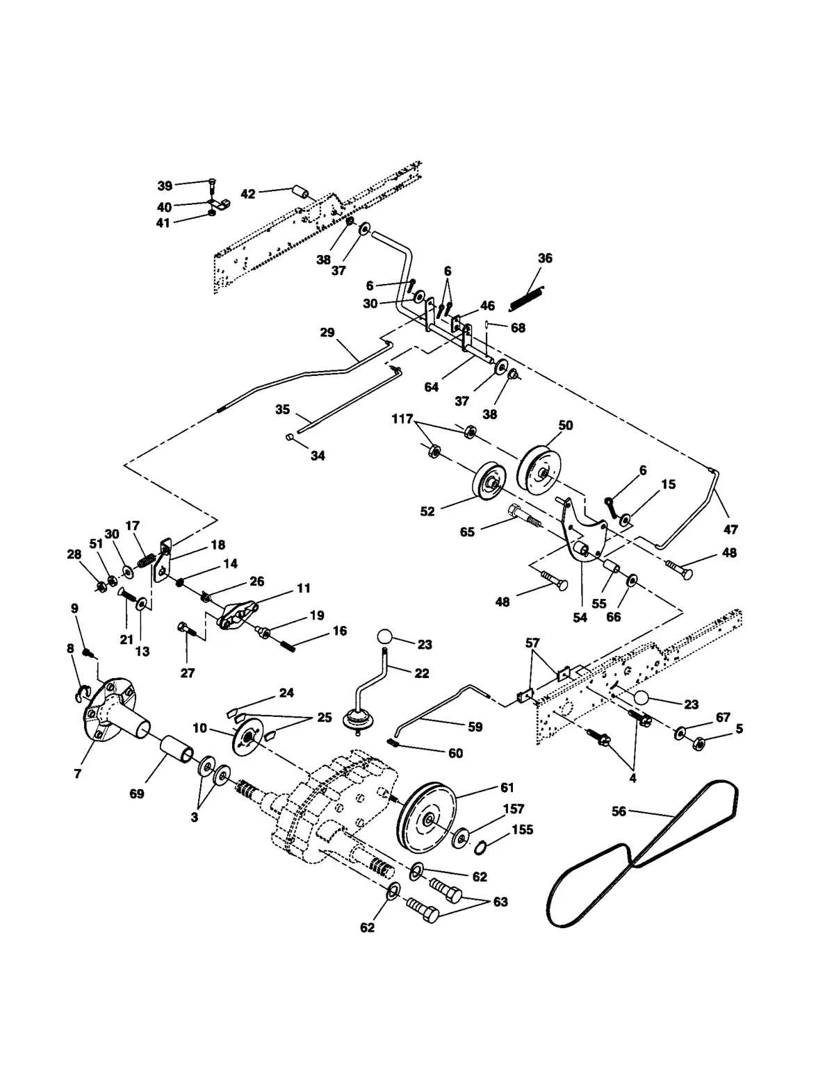 husqvarna rz4623 drive belt diagram