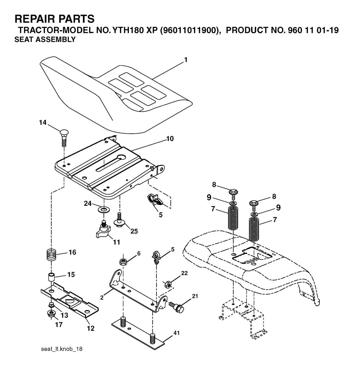 husqvarna yth18542 drive belt diagram