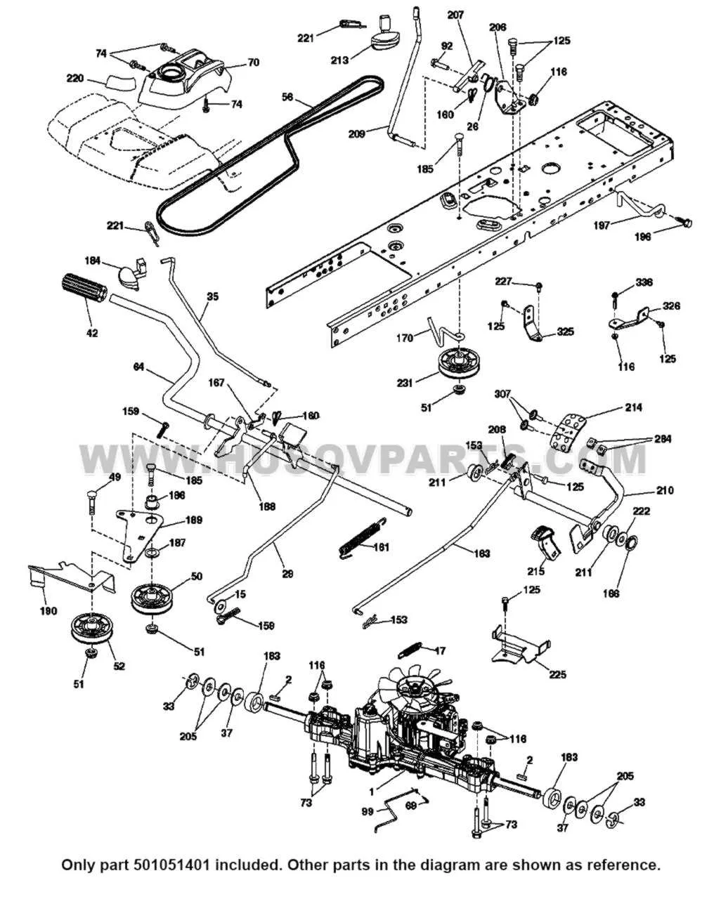 husqvarna yth22v46 belt diagram