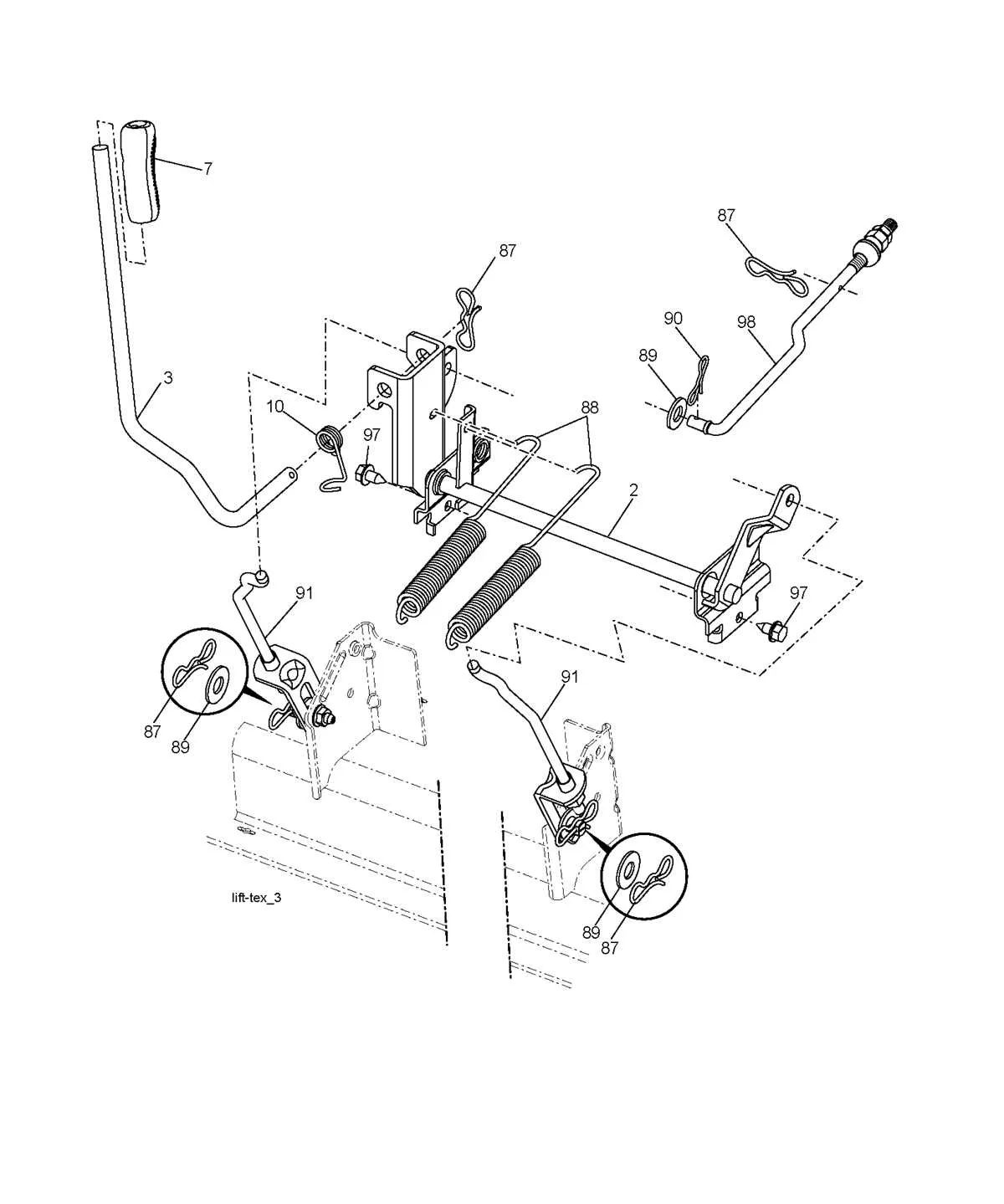 husqvarna yth2348 deck belt diagram