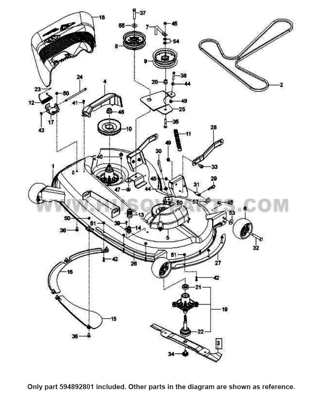 husqvarna z246 belt tension spring diagram