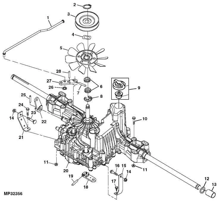 john deere 180 drive belt diagram