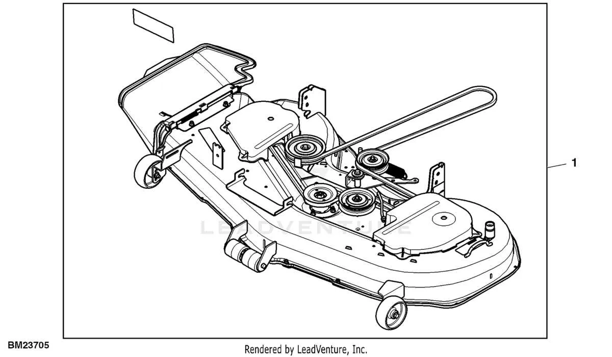 john deere 54 in mower deck belt diagram