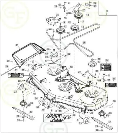 john deere 60 inch mower deck belt diagram